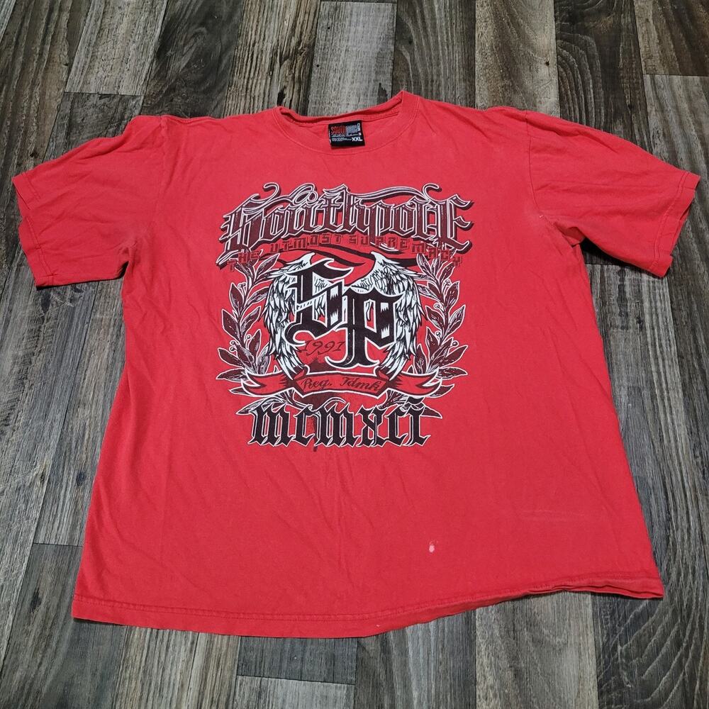 Vintage Y2K Southpole Skater Grunge Red T Shirt Men's Size XXL